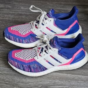adidas Ultra Boost 2.0 Men's Size 9.5 Athletic Shoes Blue Pink EG8107 shoes